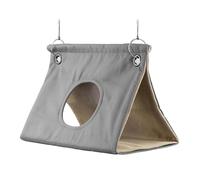 Bird Hut Nest House - Fleece Hanging Parrot Cave Shelter | Winter Warm snugle Bed for Quaker, Parrotlet, Budgei, Canary, Finches, Small Pet Birds, Soft Plush Tent Hammock for Cage Resting and Privacy