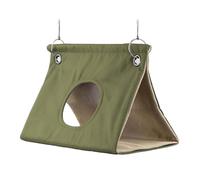 Bird Hut Nest House - Polaire Hanging Parrot Cave Shelter | Winter Warm snugle Bed for Quaker, Parrotlet, Budgei, Canary, Finches, Small Pet Birds, Soft Plush Tent Hammock for Cage Resting and Privacy