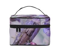 Bird in Outdoor Trousse de maquillage de voyage avec poignée - Grande capacité - Cadeau pour femmes et filles, Noir , Taille unique, Trousse de maquillage
