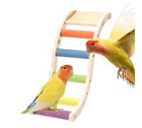 Bird Ladder Bridge | 32 * 9.7cm Bird Stand Toy Wood Ladder for Parakeets | Exercise Gym Toys & Training Perch for Parakeets- Climbing Ļadder Perch Toy F́Or Conures Parrots Promotes Exercise