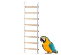Bird Ladder Cage Accessories, Exercise Climbing Perches with 360° Rotating Hook, 3.94x19.29 inches Fun Climbing Toys Ideal for Parakeets, Parrots, Cockatoos, Lovebirds, and Small Birds