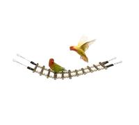 Bird Ladder Cage - Wooden Parakeet Bridge Natural Sturdy | Swing Bridge Escalade Interactive | Ferret Lovebird Conure Squirrel Sugar Glider Small Animal