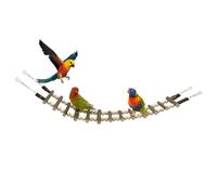 Bird Ladder Cage - Wooden Parakeet Bridge Natural Sturdy | Swing Bridge Escalade Interactive | Ferret Lovebird Conure Squirrel Sugar Glider Small Animal