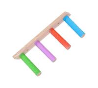 Bird Ladder, Wooden Climbing Ladder, Heavy Duty Multifunctional Claw Sharpening Tool, Interactive Crate Accessory for Parakeets, Conures, and Lovebirds