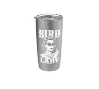 Bird Lady - Déclaration drôle sarcastique cool filles attitude femmes Gobelet isotherme en acier inoxydable double paroi