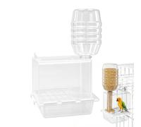 Bird Lovebirds Feeding Container | Parrot Feeder Automatic Clear | Shelters Zoo Aviaries Living Room Bedroom Study Home | Conure Cage Feeder For Macaw Conure Animal Lovers Trainers