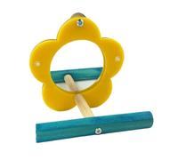 Bird Mirror Cage, Bird Mirror Parrot Toys, Interactive Game Chewing Stand, 3.94x3.15x3.94 inches Pet Supplies, Cockatiel Accessories Flower Shape Enrichment for Birds