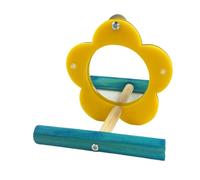 Bird Mirror Parrot Toys, Interactive Games, 3.94x3.15x3.94 inches Chewing Flower Shape Enrichment Stand, Pet Supplies, Cockatiel Cage Accessories, Birds Mirror for Cage