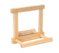 Bird Mirror Perch with Climbing Branch Toy, Natural Wood Parrot Cage Pole, Perfect for Parakeets, Cockatiels, and Lovebirds, Ideal Standing Branch for Birds to Play and Rest