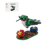 Bird MOC-208816 Lot de 235 mini blocs de construction en forme de colibri à gorge rubis pour décoration d'intérieur et cadeaux