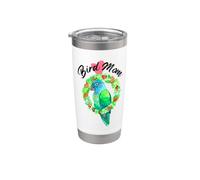 Bird Mom Aquarelle pour perroquet Pionus Gobelet isotherme en acier inoxydable double paroi