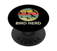 Bird Nerd Ornithologue rétro pour Observer Les Oiseaux PopSockets PopGrip Adhésif