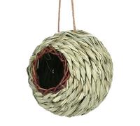 Bird Nest, Ball Shape Hummingbird House, Weather-Resistant Hanging Birdhouse, Hand Woven Animal Hut for Small Birds to Perch and Shelter Year-Round, 5.12x5.12x5.12 inches