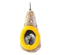 Bird Nest, Bite-Resistant Resting House, 4.33x6.3x8.66 Inch Inside Cage Bird Nest with Soft Velvet Build, Parrots and Conures Sleeping Gear, Lovebirds and Finches Accessory with Design, Balcony a