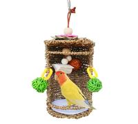 Bird Nest Cabane douillette - Nid pour perroquet - Hamac - Tente douillette respirante | Hideaway Swing Cave suspendue douce avec cordon design pour petits et moyens oiseaux, conures, perruches, 3
