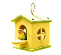 Bird Nest Enclosed Warm Felt Parakeet - Hut Cave Winter Parrot Breeding for | Winter Parrot Breeding Nest for Macaws Sparrow Parakeet | Finches Garden Yard Backyard Bird Nest Enclosed Warm Felt Parakeet