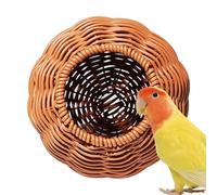 Bird Nest, Hangable Imitation Rattan House, 5.91x6.3 inches Handmade Artificial Rattan Pet Shelter, Compact & Cozy Nest, Decorative Birdhouse for Garden, Yard, Home & Cage
