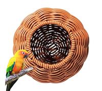 Bird Nest, Hangable Imitation Rattan House, Handmade Artificial Nest, and Breathable Design 5.91x6.3 inches, Ideal for Parrots Small Birds, Perfect Garden, Yard