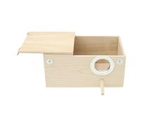 Bird Nest House - Boîte à nidification parakeet, nichoir à cage en bois avec perchoir | budgies Finch Cockatiel Conure Case d'accouplement, accessoire d'oiseau de volière, abri extérieur intérieur, ma