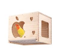 Bird Nesting Box, Wooden Bird Nesting Box, Natural Wood Birds Box, Small Birds House, Natural Wood Birds House, Wooden Bird Breeding Boxes for Cockatiel, Parrots, Small Birds