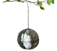 Bird Nesting Material - 32.4x13.48x13.48cm Metal Refillable Handmade Round Nest Cage, Alpaca Fiber Bird Nesting Heart Rack for Wild Birds Hummingbirds, Outdoor Garden