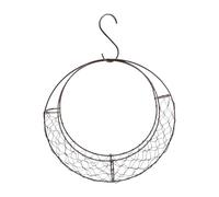 Bird Nesting Material Hanger - Moon Shaped Flower Display Wire Cage, Hummingbird Nesting Material Holder for Outdoor Garden Decor, Decorative Bird Supply for Balcony Patio Terrace Porch Home Living Ro