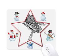 Bird Paint Flying Loyal Christmas Snowman Family Star Mouse Pad