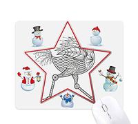 Bird Paint Running Long Christmas Snowman Family Star Mouse Pad