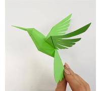 Bird papercraft, Origami, 3D Paper Craft, DIY Paper Craft templates, Wall Decor Art Piece Paper Ornament, 3D Paper Sculpture, Not a Finished Model…(5 pcs Hummingbirds)