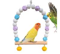 Bird Parrot - Natural Wooden with Bells - Bird Perches Cages Toys, Perch Climbing Toy, Natural Wooden for Parrot Perch, Birds, Parakeet, Conure, Cockatie