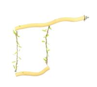 Bird Parrot Swing Toys, Wooden Parakeet Perch, 10.24x9.06 inches Portable Hanging Chew Toys, Interactive Bird for Cage Accessories, Portable Climbing Stand