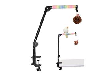 Bird Perch - 4 en 1 Interactive Cage Accessories | Bird Perch Stand Parrot Toys With Balls For Parakeet Cockatiel Conure Lovebird Standing Grinding Beak Climbing Playing And Others