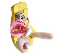 Bird Perch | 7.48In Banana Shaped Chewing Perch Toy Wooden Biting Stand Durable Safe Beak Exercise Accessory for Cage Play | Conure Cockatiel Parakeet Lovebird Macaw