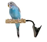 Bird Perch, Clip on Wooden Interactive Standing Perch Stand for Cage, Parakeet Bird Perrch for Finch Lovebirds African Grey Cockatiel Conure Mynah Training Resting Home Indoor Outdoor Yard Use