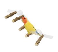 Bird Perch, Conure Climbing Ramp, 14.96x3.94 inches Suction Cup Shower Stand, Space Saving Cage Attachment, Non-Slip Design, for Parrot Cockatiel Parakeet Bathroom Use