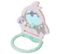 Bird Perch for Parrots - Chew Resistant Mirror Toy, Interactive Cage Stand | Enrichment for Small Medium Pet Parakeets Cockatiels Lovebirds Canary Conures