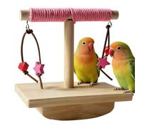 Bird Perch - Indoor and Outdoor Roosting Stand | Natural Wood with Non Slip Base, Comfortable Grip for Small to Medium Birds, Easy to Install Cage Or Free Standing Accessory