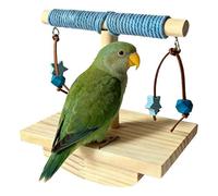 Bird Perch - Indoor and Outdoor Roosting Stand | Natural Wood with Non Slip Base, Comfortable Grip for Small to Medium Birds, Easy to Install Cage Or Free Standing Accessory