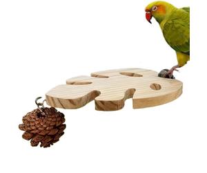 Bird Perch - Leaf-Shaped Comfort Paw Grinding Stick,Parrot Perch Stand Toy with Enhanced Activity Space,Easy Installation Process for Exercise Training Budgies Parakeets Lovebirds Conures