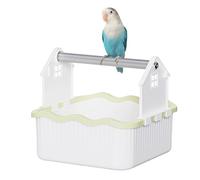 Bird Perch Stand - 22,3 x 21,8 x 19,5 cm, portable, bureau, Playstand, Pet Activity Center | Lightweight Aluminium Parrot Gym For Finches Budgies Small Birds Indoor Tabletop Exploration Playground