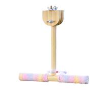 Bird Perch Stand, Cotton Rope Birds Perches, 20 inches Flexible Swing Ropes, Portable Parrot Hammock Perch, Cage Accessories for Backyard, Indoor, Outdoor, Summer Multicolor