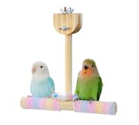 Bird Perch Stand, Cotton Rope Perches, 7.87inches, Parrot Swing Toys, Sturdy Material, Comfortable Design, Finches, Lovebirds, Budgies, Exercise, Conures, Parakeets, Indoor, Outdoor, Summer