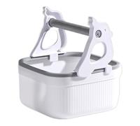 Bird Perch Stand, Desktop Parrot Play Training Stands with Toilet Bucket, 6.5x6.3x6.3 inches Bite Resistant Birds Claw Grinding Perch for Budgies, Conures, Parakeets, Sparrows, Cockatiels