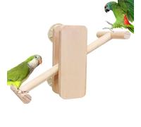 Bird Perch Stand, Wooden Seesaw Toy, Training Accessory with Balance, Enrichment Gear with Comfort, 8.86x5.12 inches Cage Equipment, Play Tool for Home Training Mental Stimulation Physical Exercise