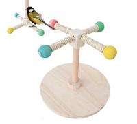 Bird Perch Toy, Bird Cage Perch, 14.17x5.51in Stand Rotating Interactive, Wooden Chewer, Parakeet Cockatiel Conure for Canary Lovebird, Pet Pigeon, Foraging Activity