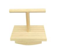 Bird Perch, Wood Stand, Natural Wooden Training, Interactive Swinging Toy Station, Portable Birdwatching Accessory for Desk Window Outdoor Viewing, 5.51x3.54x5.31 inches
