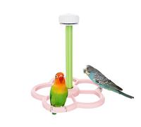 Bird Perches for Cage - Parrot Perch - ABS+Metal Perch 18.6cm for Macaws Parakeets Cockatoos Finches Cockatiels, Training Toy, Aviary Window Area Indoor