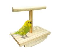 Bird Perches for Cage - Wood Bird Perch with Rocking, Parrot Desktop Stand Pergola Style | Wooden Toy Training Station Swinging Interactive Monitor Setup for Desk Window Outside