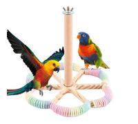 Bird Perches, Interactive Hummingbird Enrichment Toy, 8,27 x 8,27 x 7,87 pouces Rotating Stand, Cage Perches Idéal pour Parrots, Canaries, Parakeets, Lovebirds, Cockatiels and Budgies