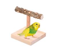 Bird Perches - Natural T Shape Wood Stand | Table Top Exercise Toy for